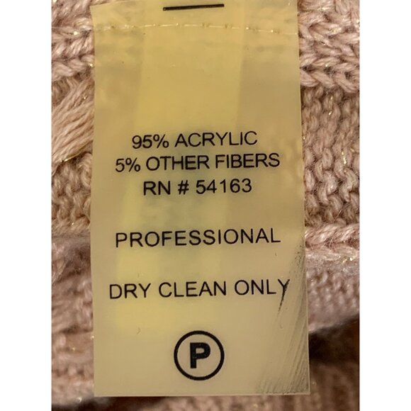 Calvin Klein Sparkle Sweater Dress Tan Size Small - Picture 3 of 9